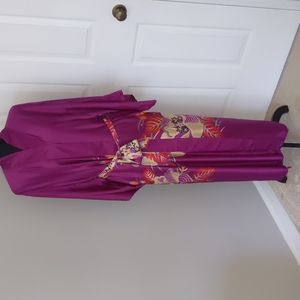 Natori Purple Asian Inspired Robe Small
